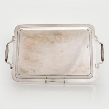 K. Fabergé, a silver tray, Saint Petersburg 1898-1903.