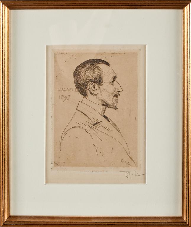 CARL LARSSON, etsning, monogramsignerad, daterad i plåten 1897.