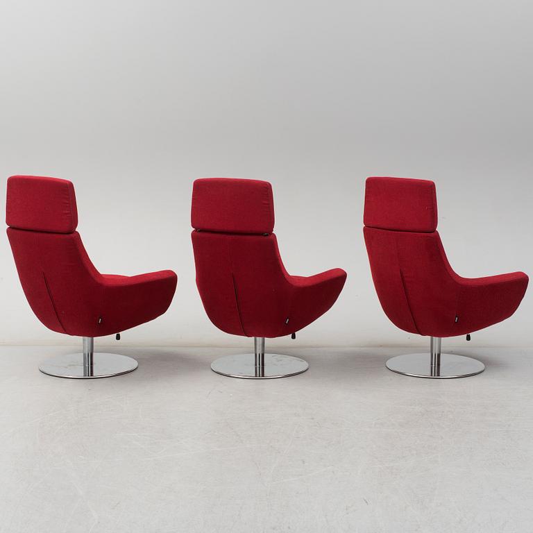 Three chairs by Roger Persson for Swedese, model "Happy Swing", 21th century.