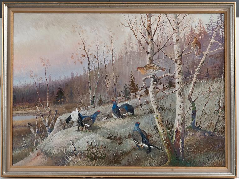 Ejnar Kohlmann, WOOD GROUSE COURTING.