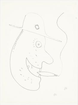 Roger Risberg, indian ink drawing, signed. Executed in 2008.