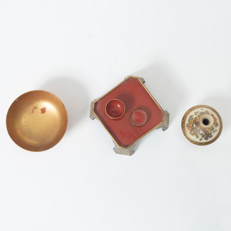 Parti, lack och porslin. Japan, Meiji (1868-1912).