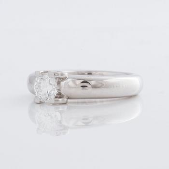 A ca 0.75 cts brilliant cut Cartier ring.