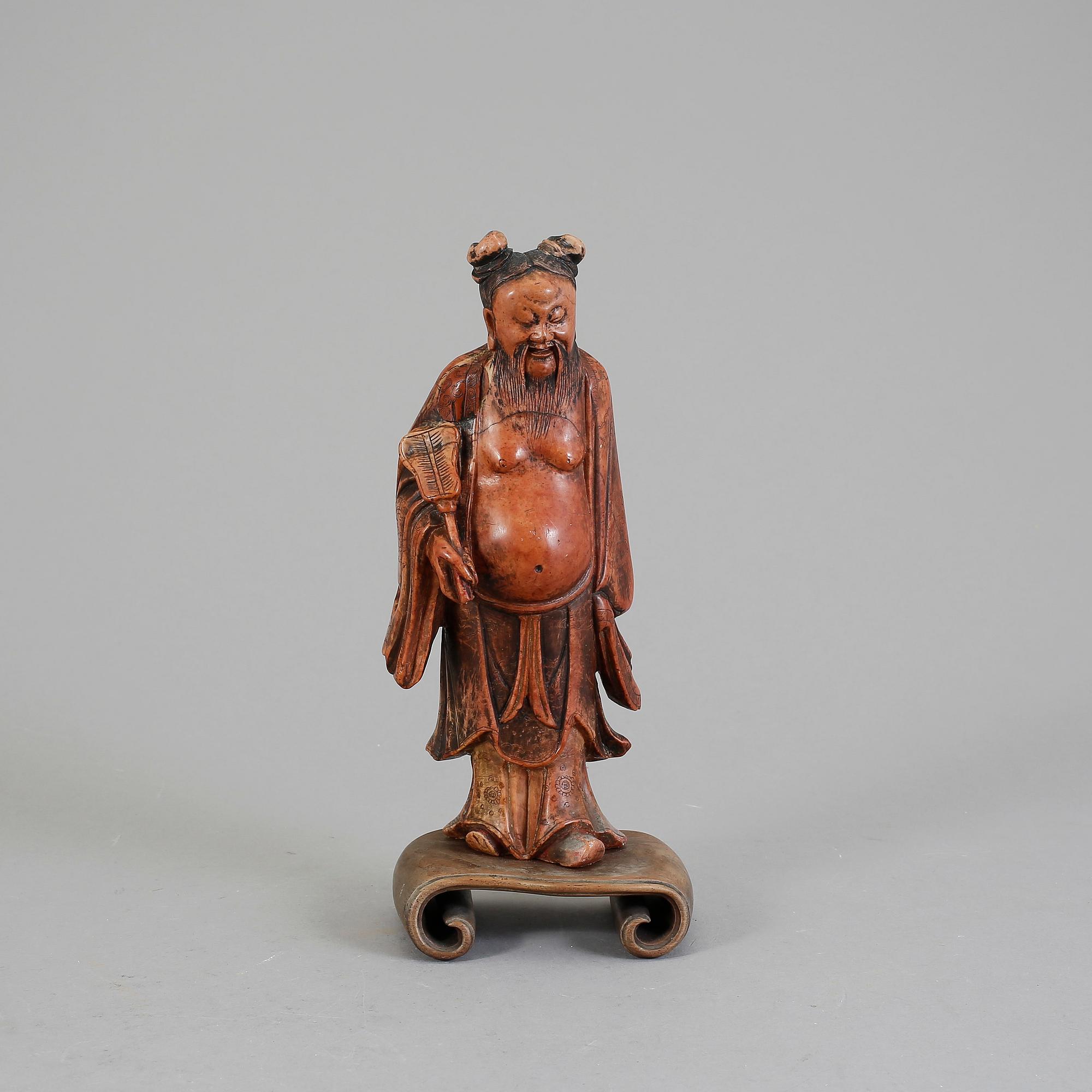 FIGURIN, soapstone, Kina 1800/1900-tal.