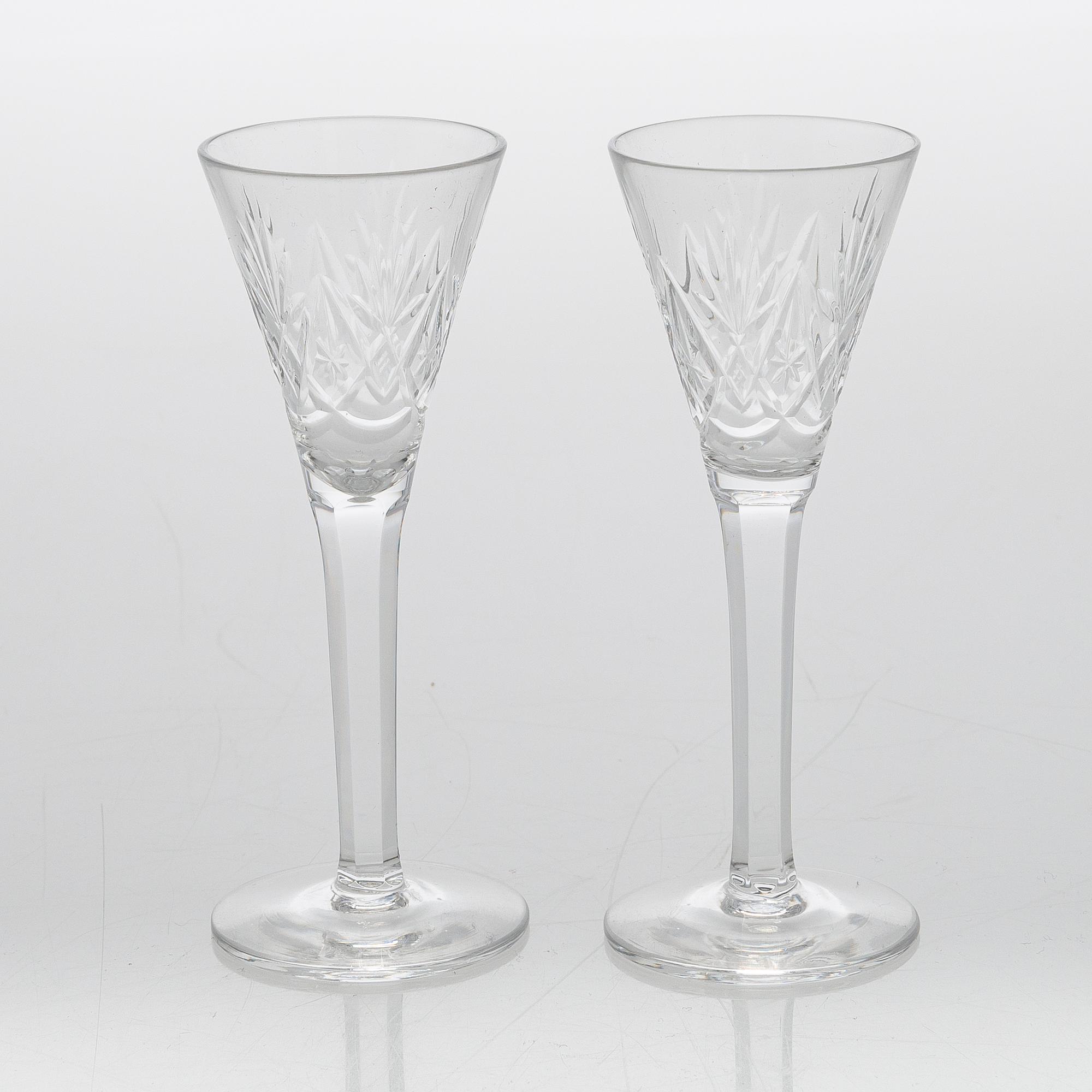 An 'Yrjö' crystal glassware set, 58 pieces, Riihimäen Lasi, Finland, latter half of the 20th century.