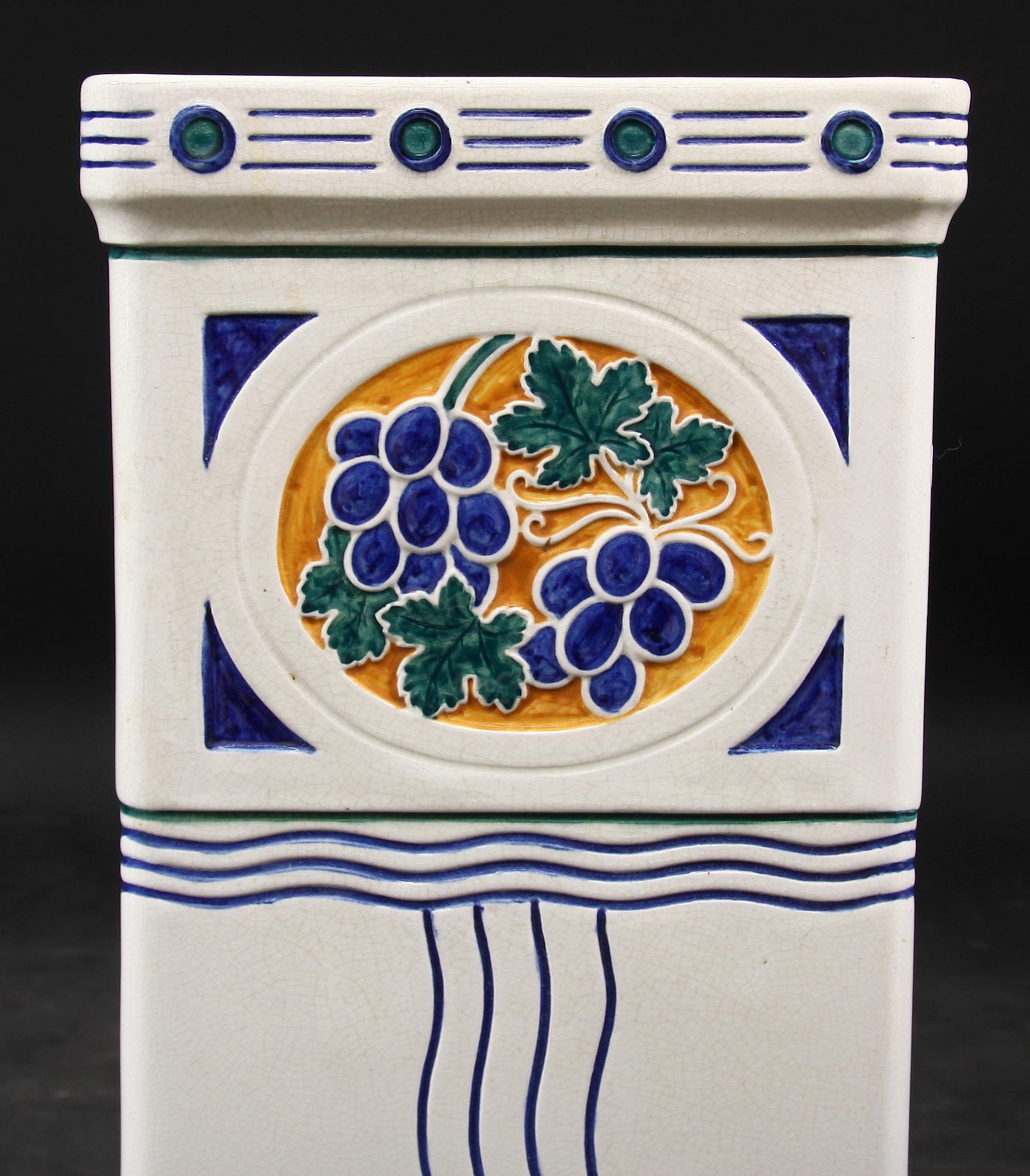 PARAPLYSTÄLL, flintgods, jugend, Alf Wallander för Rörstrand, 1900-talets början.
