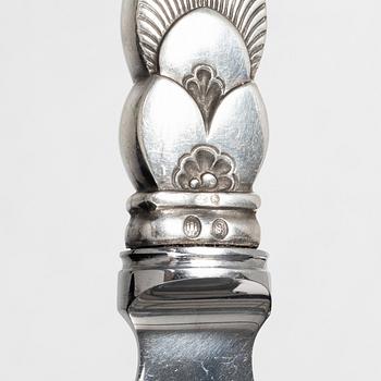 Gundorph Albertus, Cake knife, sterling silver, "Cactus" Georg Jensen, Copenhagen, Denmark 1933.