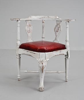 PUDERSTOL, senbarockstil/rokokostil, 1800-tal.