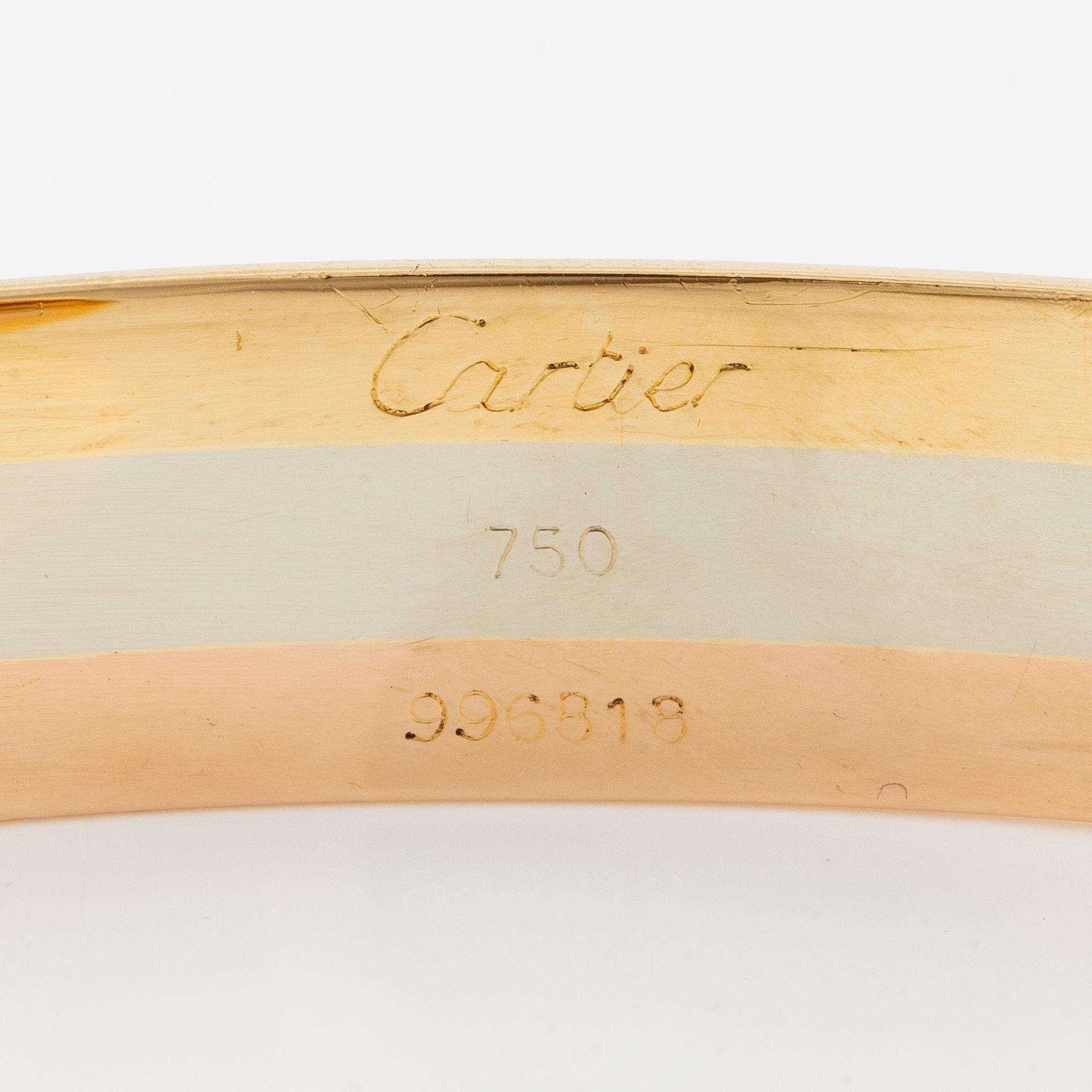 Cartier bracelet "C" 18K gold in three colours.