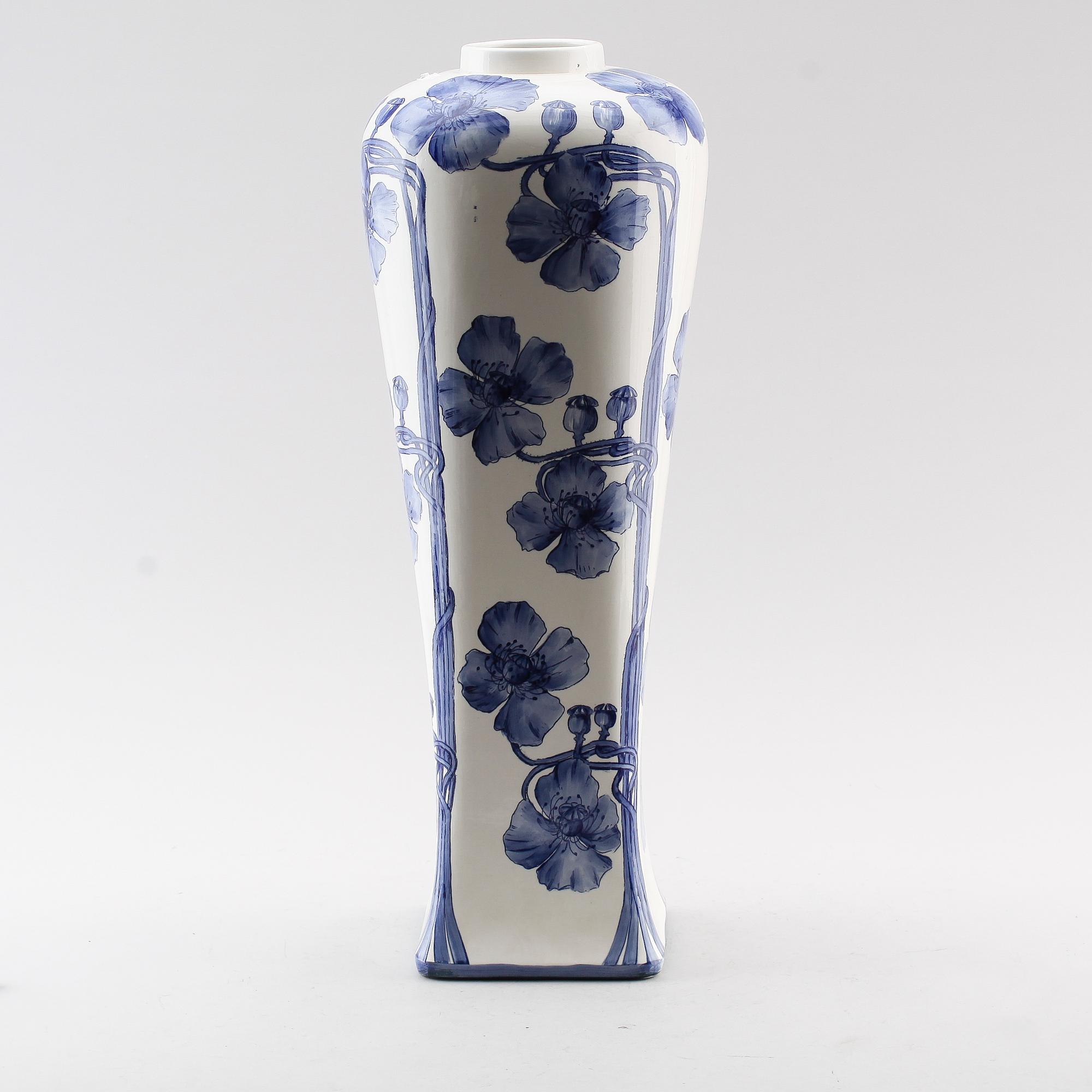 GOLVVAS, flintgods, jugend, Alf Wallander, Rörstrand, tidigt 1900-tal.