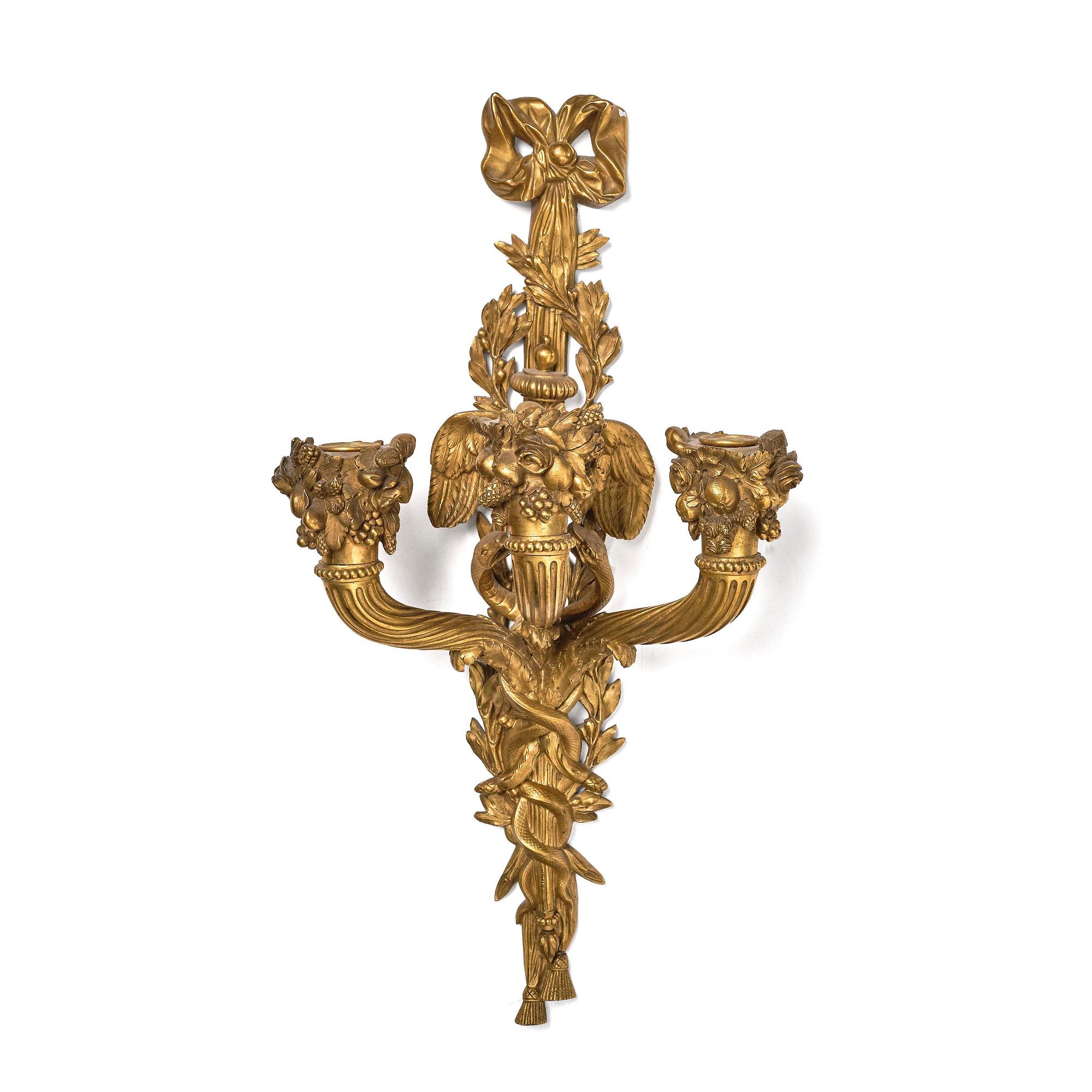 Applique, för tre ljus, Frankrike, 1800-talets mitt, Louis XVI-stil.