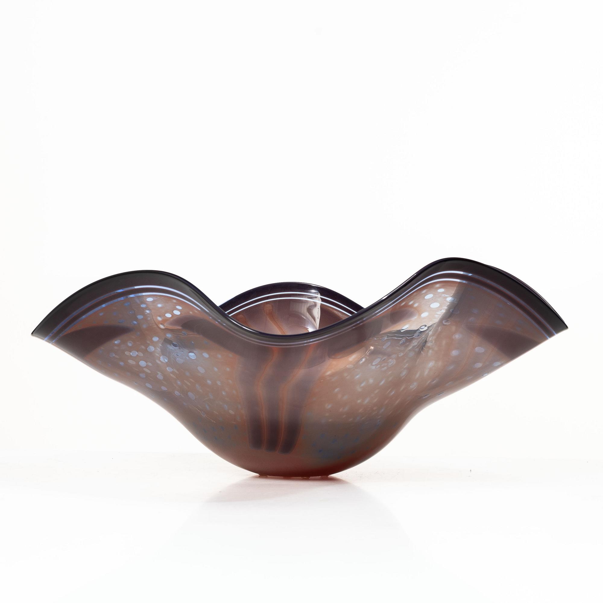 Gunnar Cyrén, skål, graal, glas, Orrefors 1992.