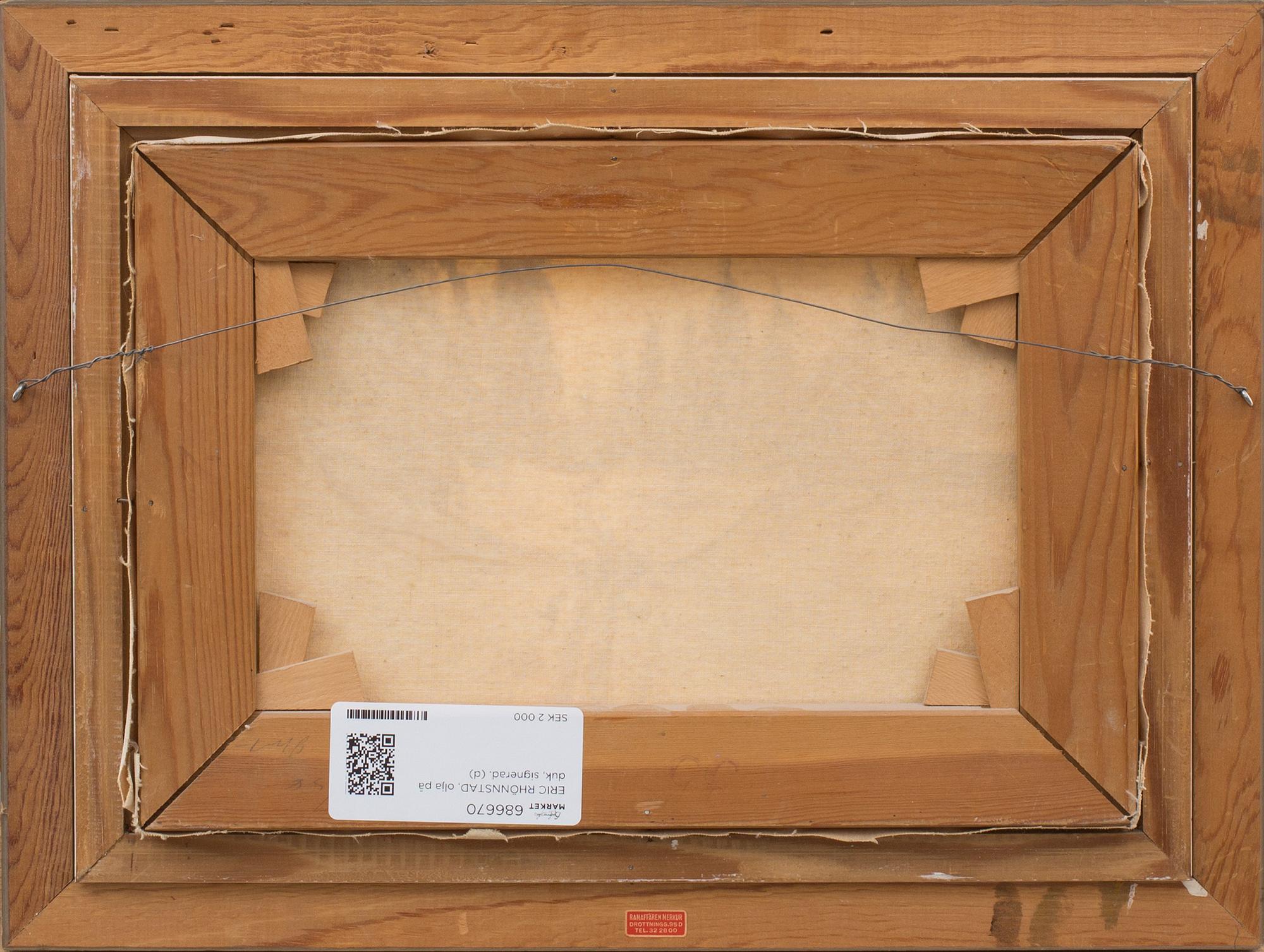 ERIC RHÖNNSTAD, olja på duk, signerad.