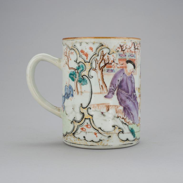 MUGG, porslin, Kina, Qianlong, (1736-95).