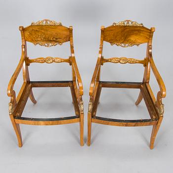 A pair of Baltic Empire armchairs from first half of the 19th century.