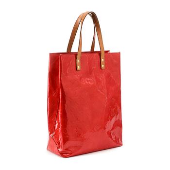 806. Louis Vuitton, LOUIS VUITTON, a red vernis shopper bag, "Reade".