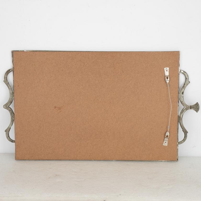 Nils Fougstedt, a Swedish Grace pewter mirror, Firma Svenskt Tenn, Stockholm, 1920s.