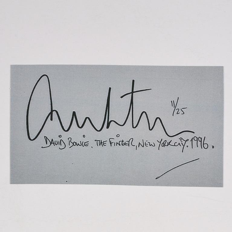 Albert Watson, 'David Bowie, The Finger, New York City, 1996'.