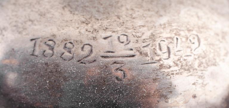 LJUSSTAKAR, 1 par, silver, C G Hallberg, Stockholm 1938 och 1941.