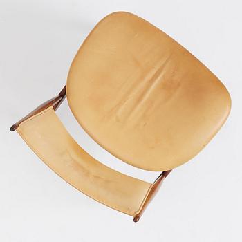 Finn Juhl, a rosewood "Egyptian" chair model FJ49, cabinetmaker Niels Vodder, Copenhagen, 1950s-60s.
