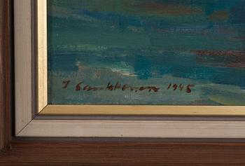 IMMANUEL SAUKKONEN, olja på duk, signerad och daterad 1945.