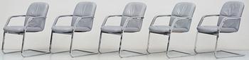 KONFERENSSTOLAR, 5 st, modell "954", Klöber, Tyskland, daterade 1988.