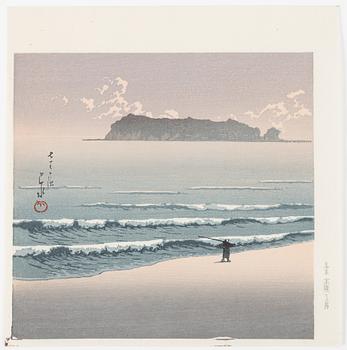 Kawase Bunjiro Hasui, after, "Seven-Mile Beach" (Shichiri-ga-hama), later part of the 20th century.