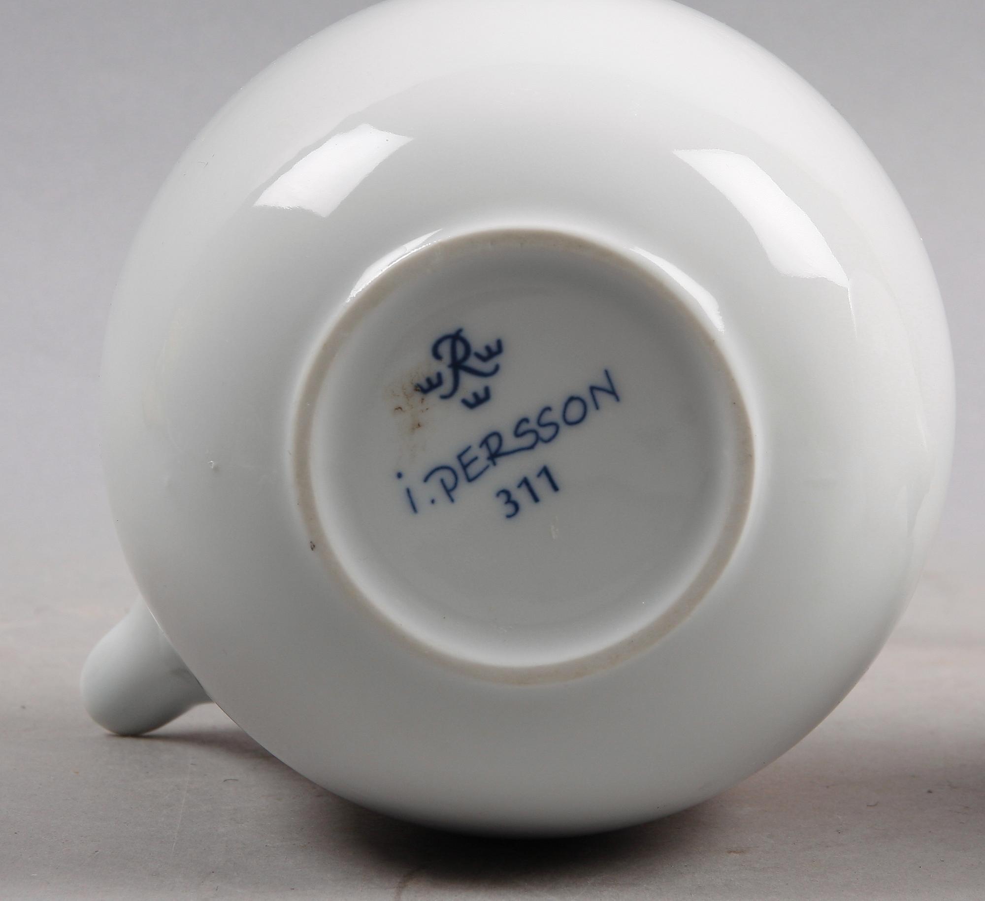 TEKANNOR, 2 st, porslin, Inger Persson, Rörstrand.