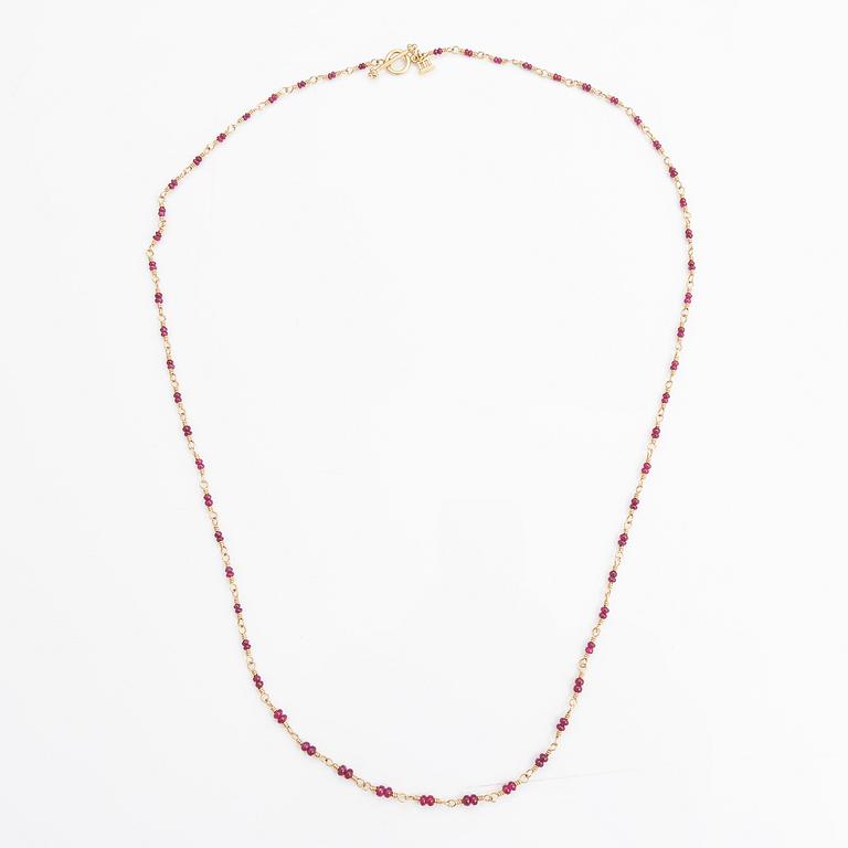 HALSBAND, 18K guld, rubiner. Temple St Clair.