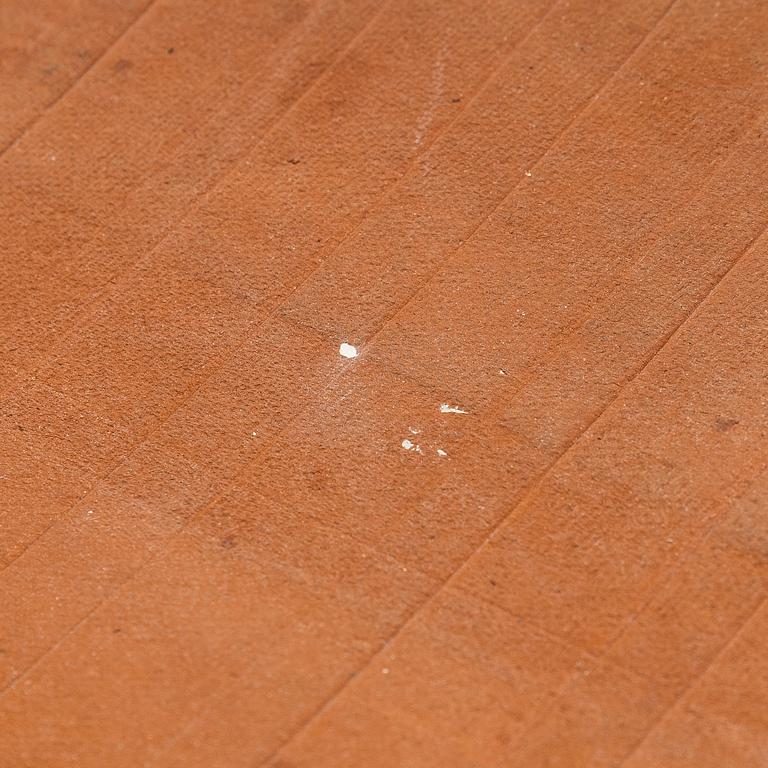 Kyllikki Salmenhaara, a 'winding' red clay sculpture, signed KS.