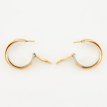 A Cartier a pair of "Trinity" earrings 18K gold in three colours.