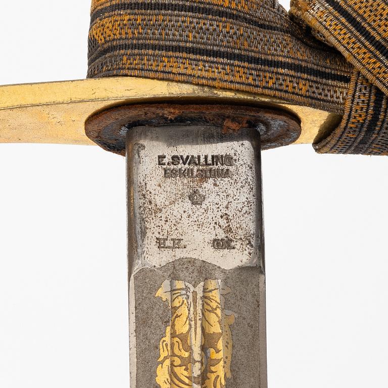 A Swedish infantry officer's sword with scabbard.