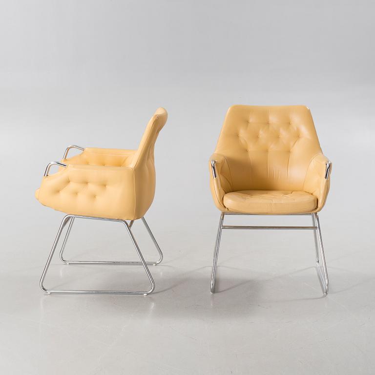 Four "Mirja" armchairs, designed by Bruno Mathsson for Dux, second half of the 20th century.