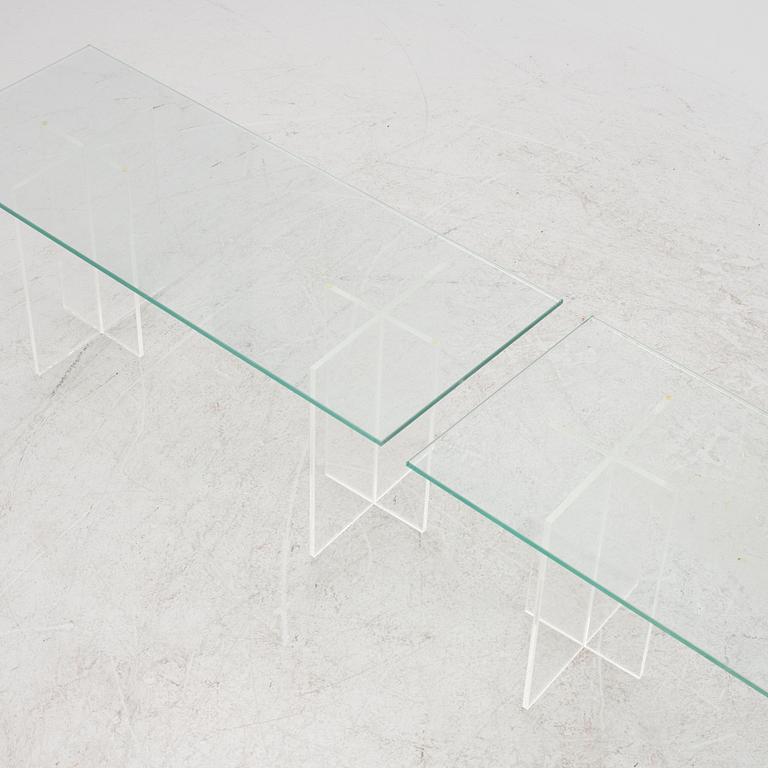 Tables, a pair, contemporary.