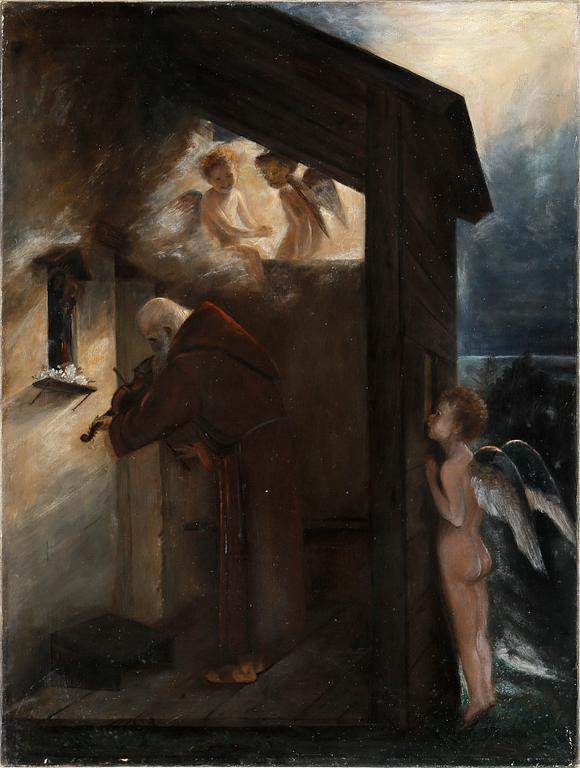 OKÄND KONSTNÄR, olja på duk, ej signerad, 1800-tal.