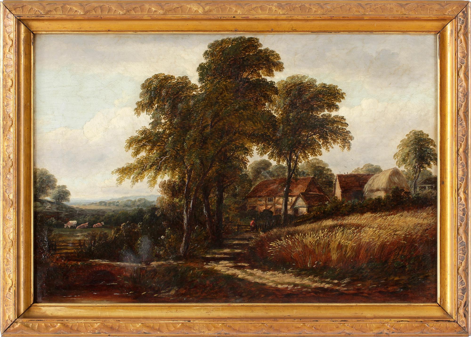 OKÄND KONSTNÄR, olja på duk, troligen England 1800-talets mitt.
