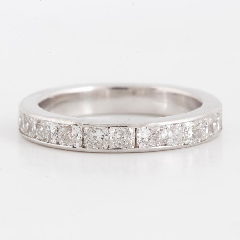 Eternity princess-cut diamond ring.