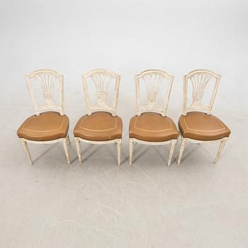 Stolar 4 st Louis XVI-stil 1900-talets andra hälft.