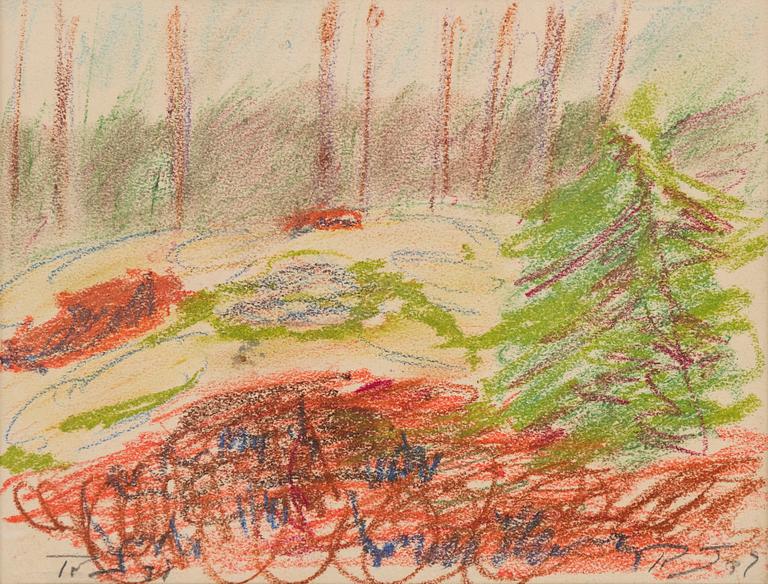 RUNE JANSSON, Chalk drawing, signed and dated -39.