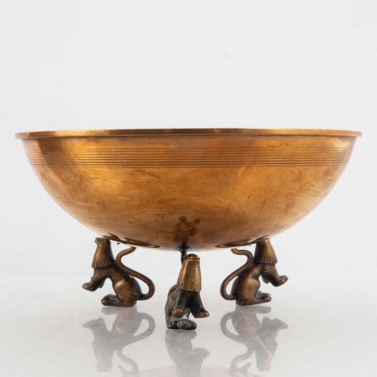 Nils Fougstedt, a bronze bowl, FAK Brons (Fabriksaktiebolaget Kronsilver), 1930's.