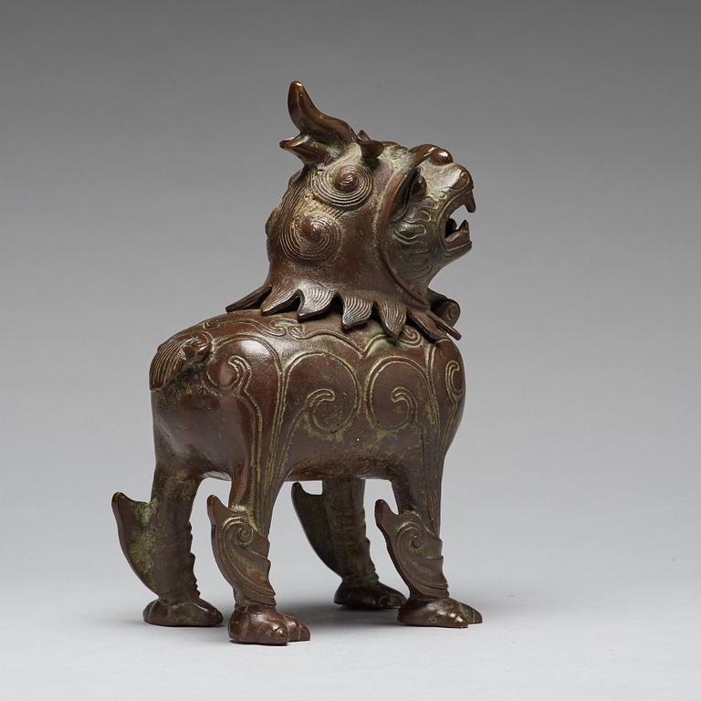 RÖKELSEKAR, brons. Qingdynastin (1664-1912).