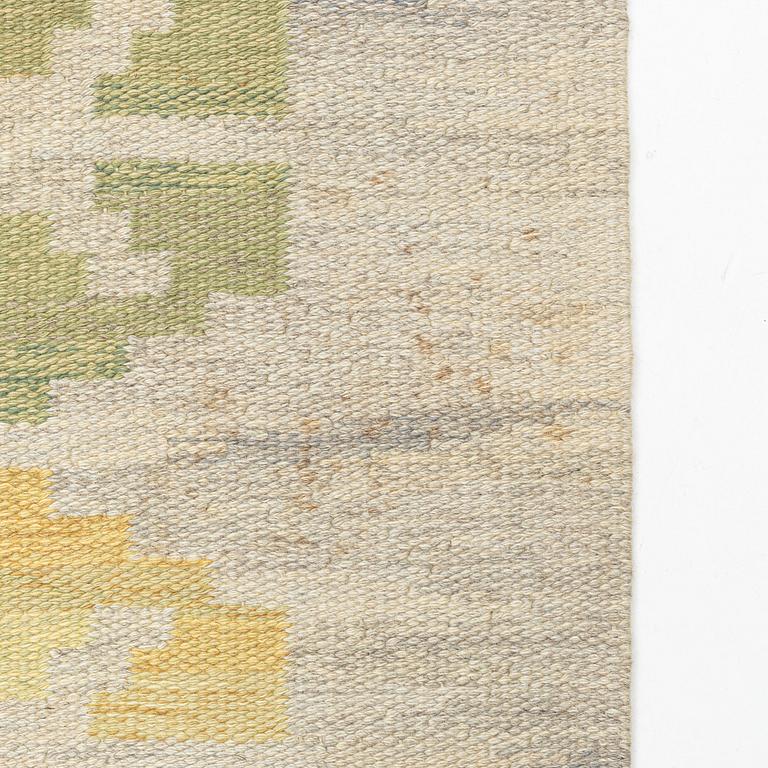 Judith Johansson, a carpet, "Löv", flat weave, 243 x 171 cm, signed JJ.