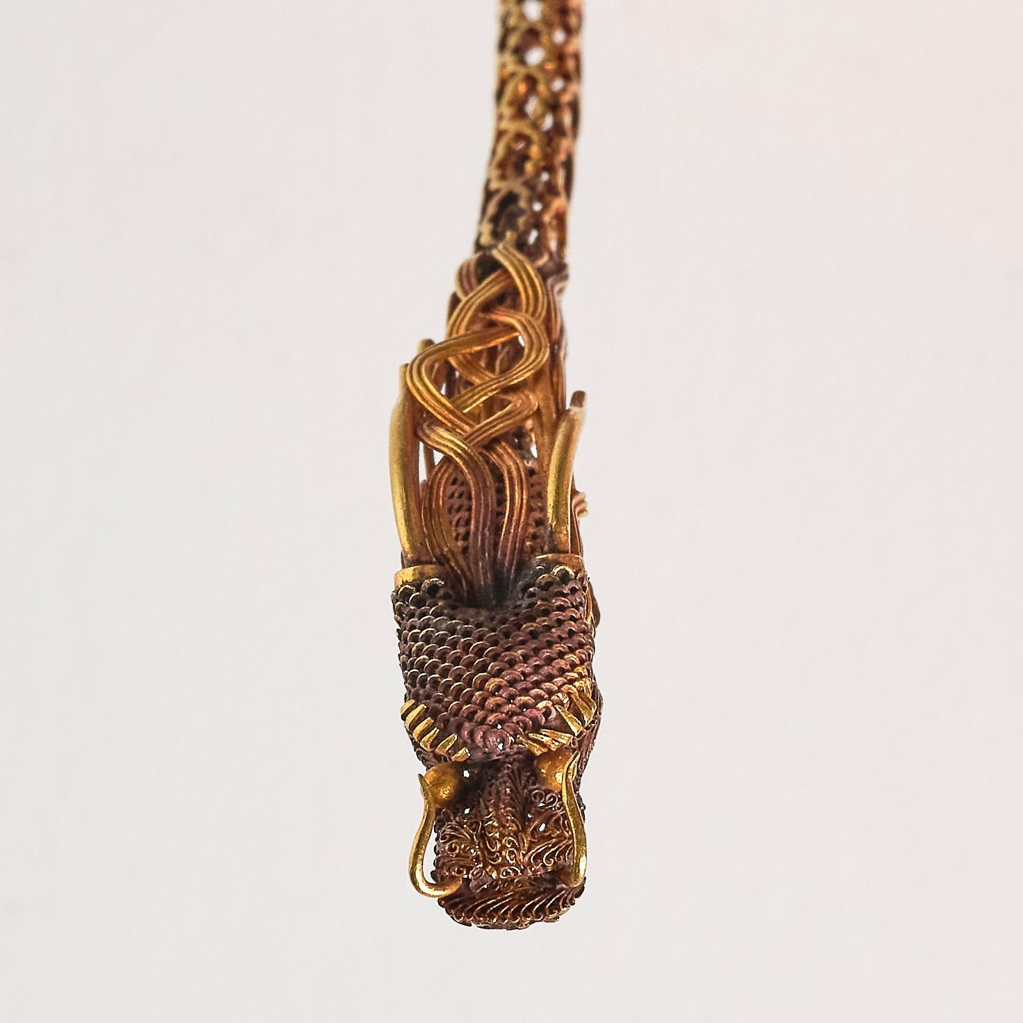 Hårnål, guld. Qingdynastin, Qianlong (1736-95).