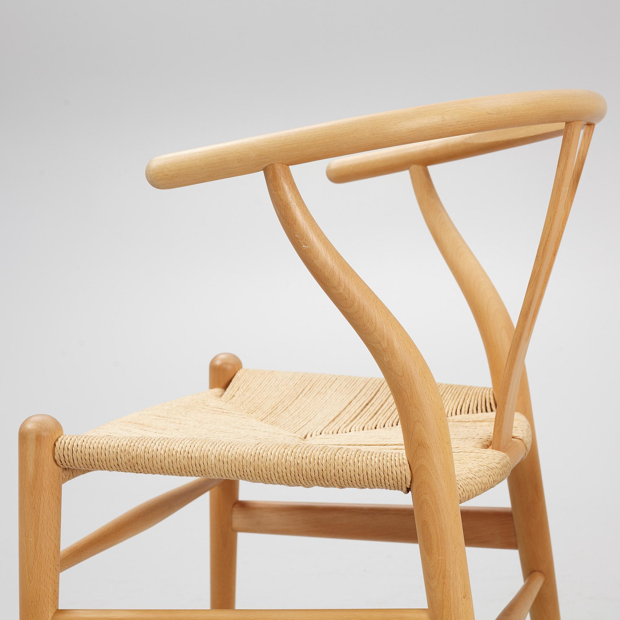 Hans J. Wegner, stolar, 4 st, "CH24", Carl Hansen & Son, Danmark, 2000-tal.