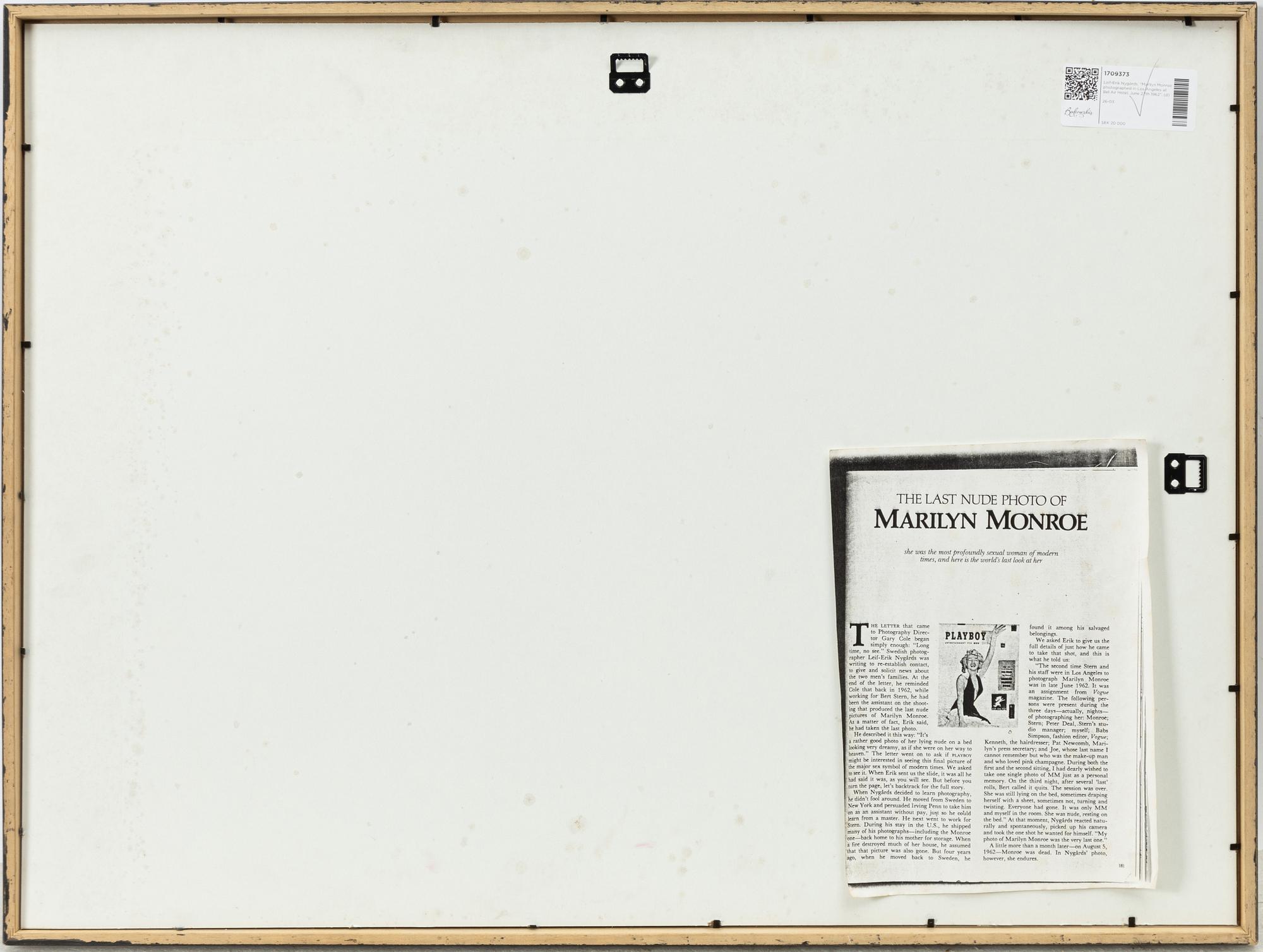 Leif-Erik Nygårds, signed offset.