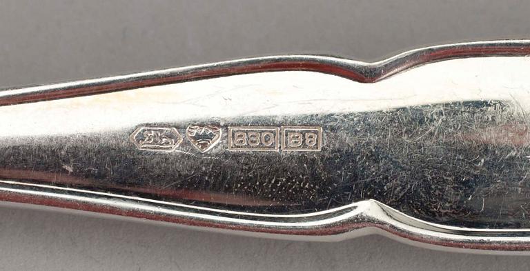 FISKBESTICK, 12+12, silver, Kultakeskus 1979. Tot. vikt ca 842,7 gr.