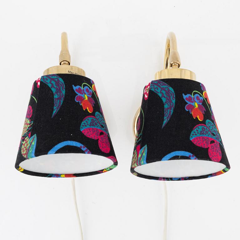 Vägglampor, ett par, modell 6074, Reijmyre Armaturfabrik, 1960/70-tal.