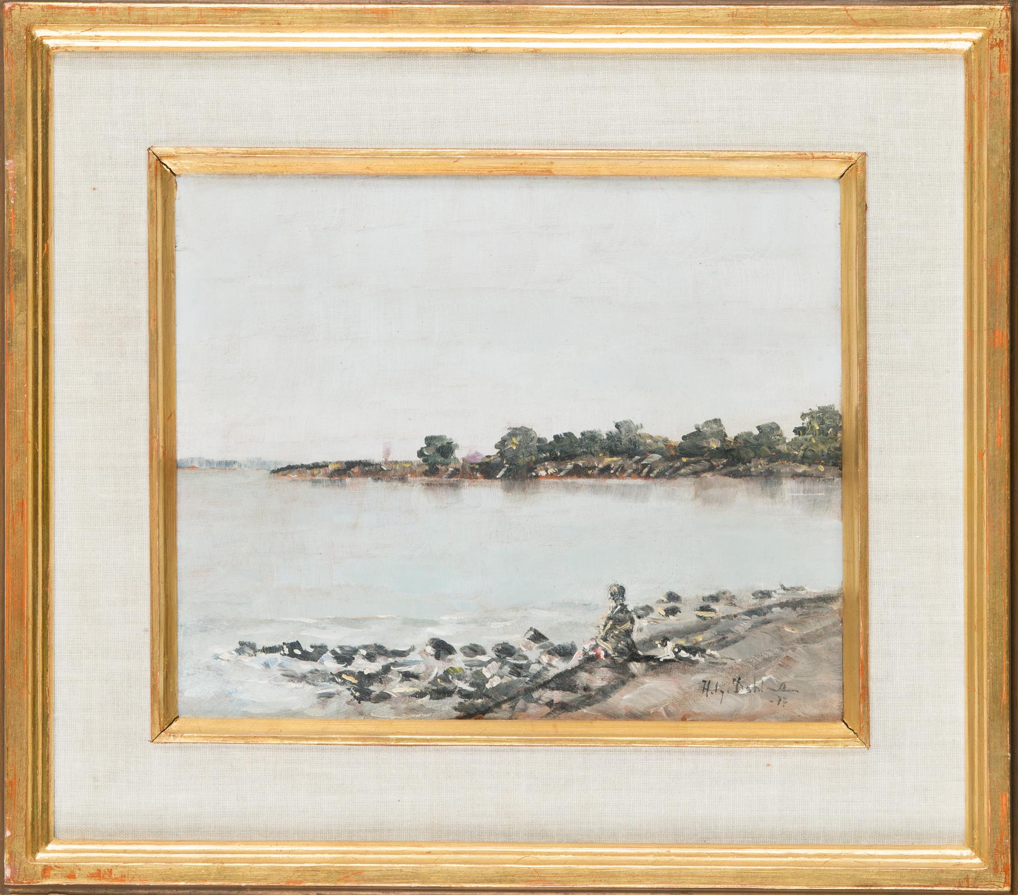 Helge Dahlman, olja på pannå, signerad och daterad -77.