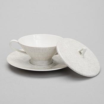 MATSERVIS, 78 delar, porslin, " Form 2000", Richard S. Latham & Raymond Loewy, Rosenthal 1900-talets mitt.