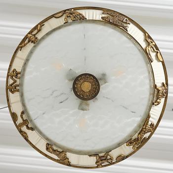 Bröderna Malmströms Metallvarufabrik, a ceiling lamp model "1566", Malmö, 1940s.